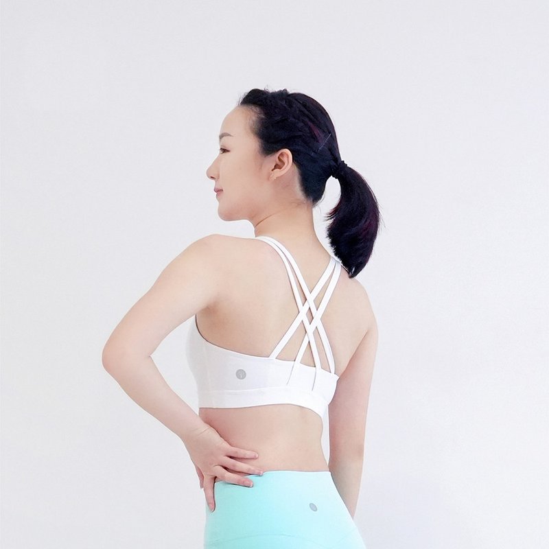 【Mukasa】FITNESS 美背支撑型运动内衣 - 简洁白 - MUK-22061 - 女装运动内衣 - 其他材质 白色