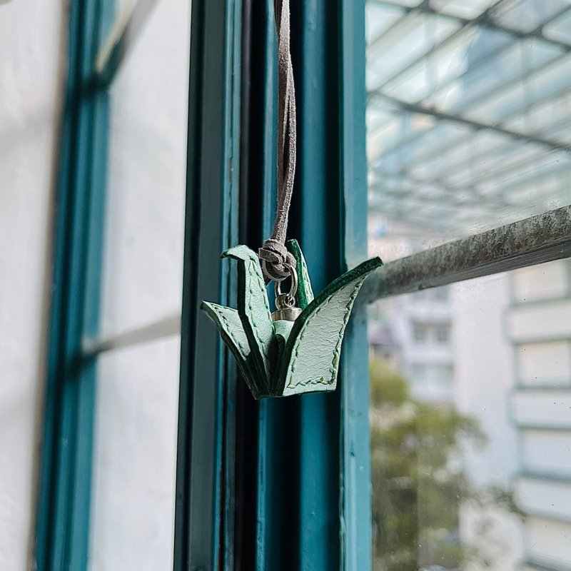 【幸运皮鹤项链/车头挂件】薄荷绿 - 吊饰 - 真皮 绿色