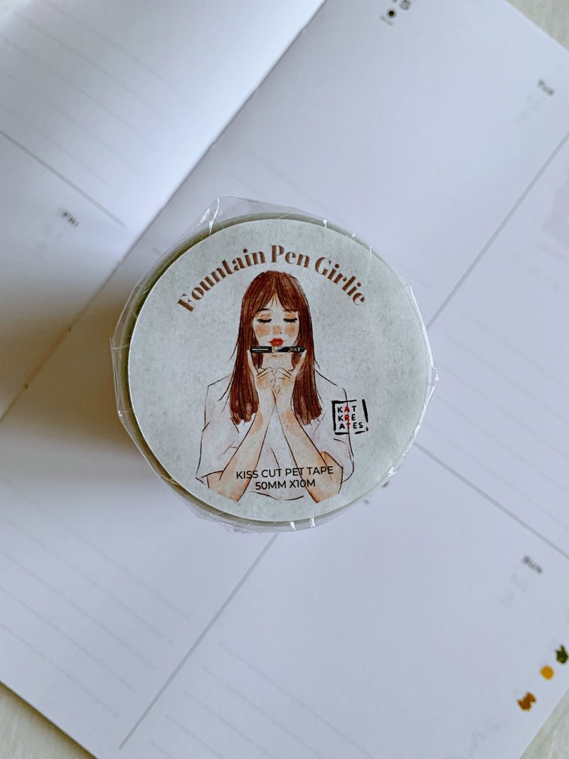 Fountain Pen Girlie / Kisscut PET 胶带 - 纸胶带 - 其他材质 