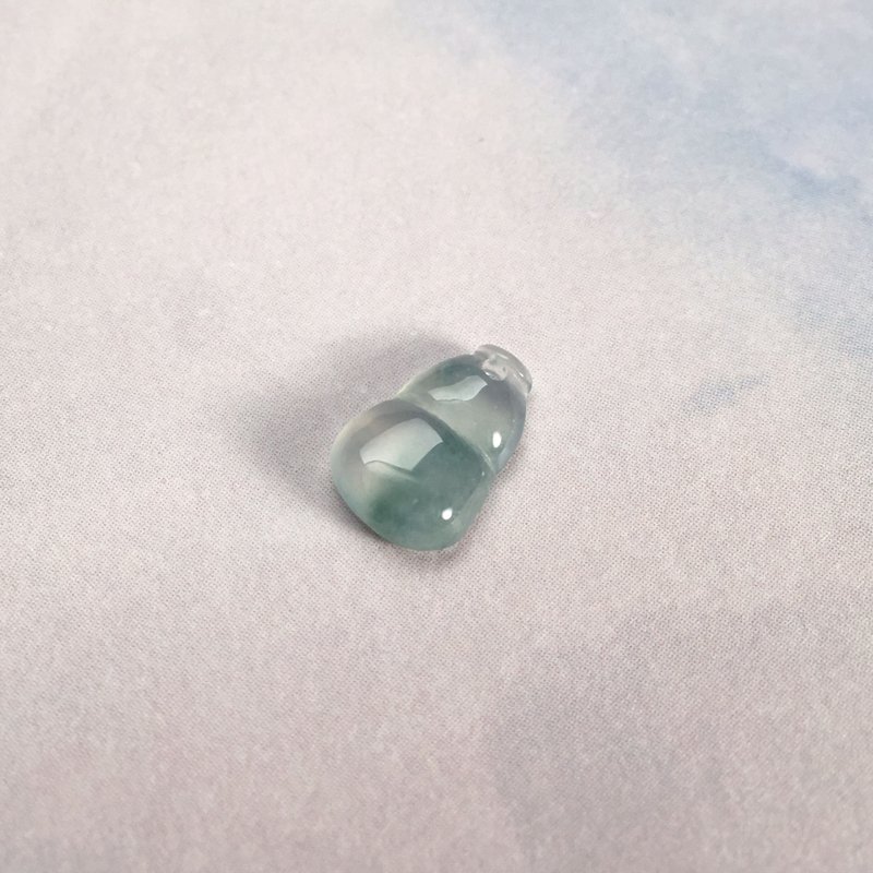 【福禄】冰种飘蓝花翡翠葫芦 | 裸石 | 天然缅甸玉翡翠A货 | 送礼 - 金工/饰品 - 玉石 绿色