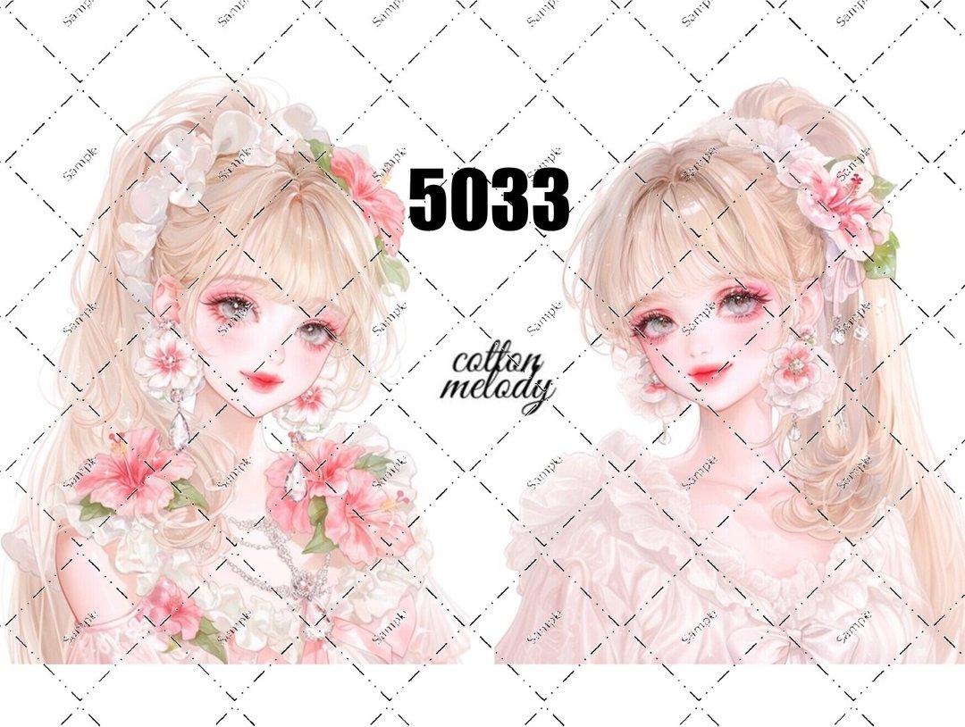 original sticker no.5033 人物贴纸 原创贴纸 原创人物贴纸 装饰贴纸 cotton melody - 贴纸 - 纸 