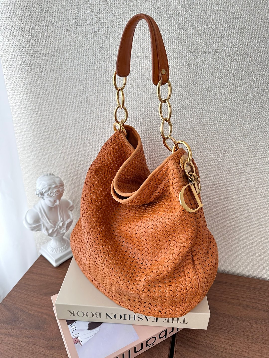 中古包 Dior 迪奥 编织 Hobo 包 - 手提包/手提袋 - 真皮 橘色