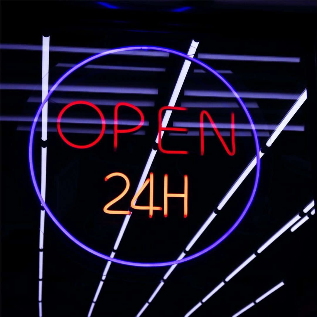 OPEN 24H24小时营业开业霓虹灯LED发光字Neon Sign装饰广告招牌 - 灯具/灯饰 - 压克力 透明