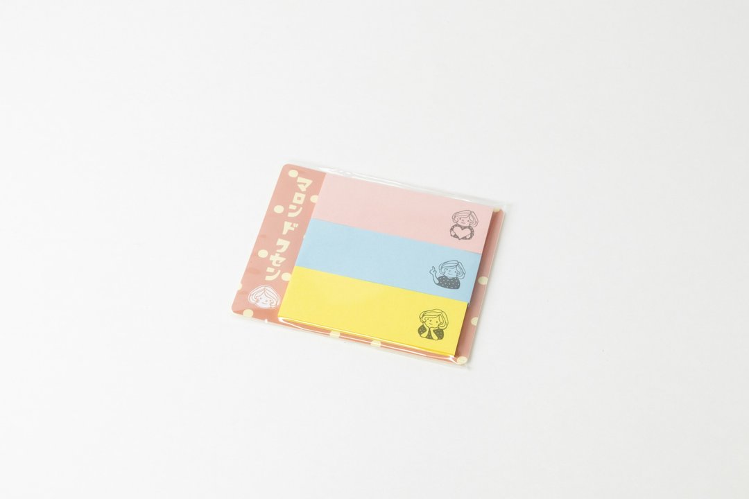 [已售完] Maron de Fusen*便利贴（30 张 x 3 色）*F05 - 便条纸/标签贴 - 纸 