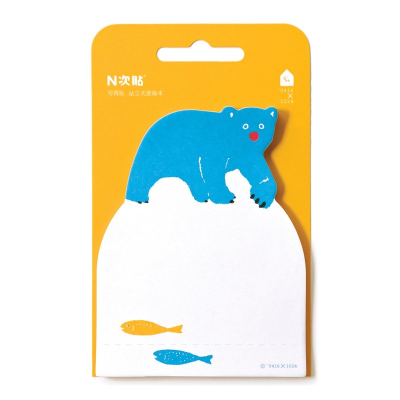 WHERE ! 可再贴 站立便条本 - 便条纸/标签贴 - 纸 白色