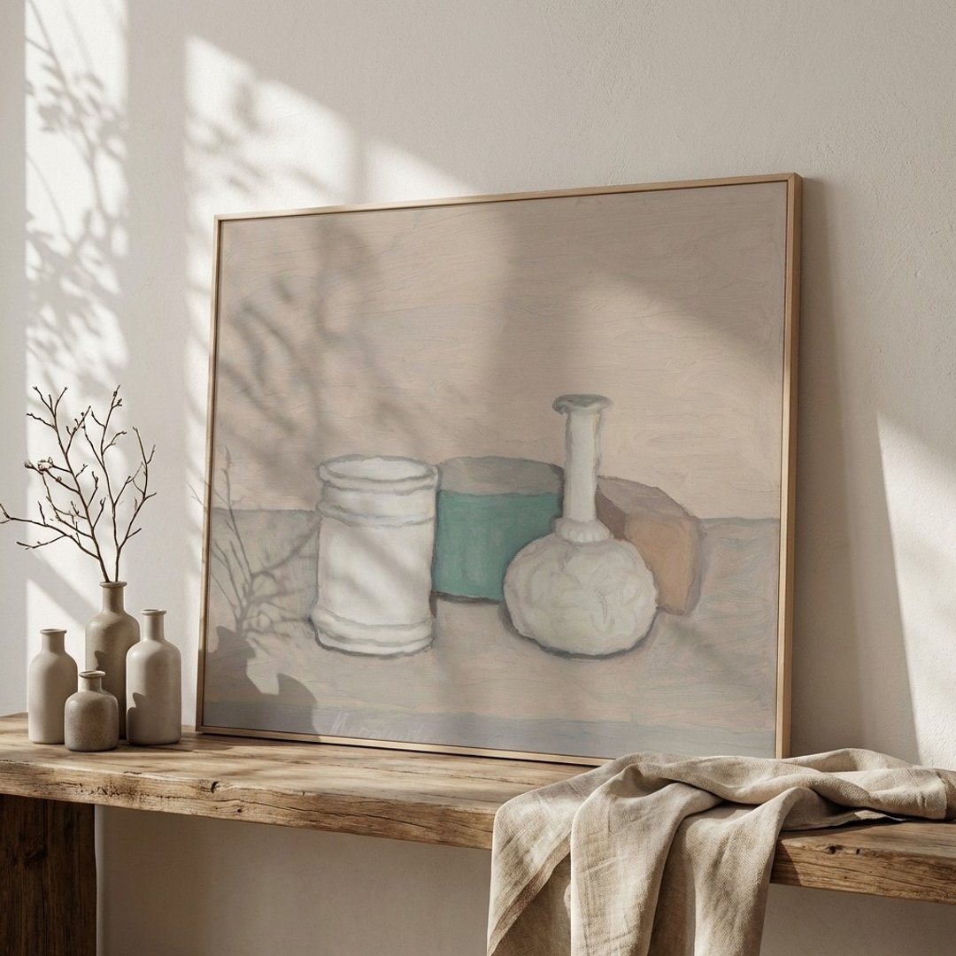 【艺术挂画】Giorgio Morandi 莫兰迪 - No.15- 静物/大地色 - 海报/装饰画/版画 - 纸 