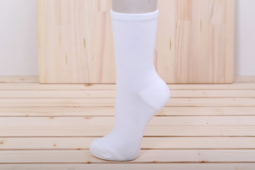 宽口学生袜【宝特瓶回收环保纤维织品】白袜 - 袜子 - 棉 白色