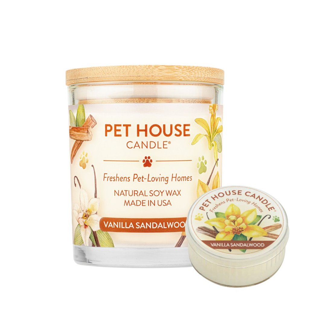【美国PET HOUSE】室内除臭宠物香氛蜡烛-香草檀香 - 蜡烛/烛台 - 蜡 