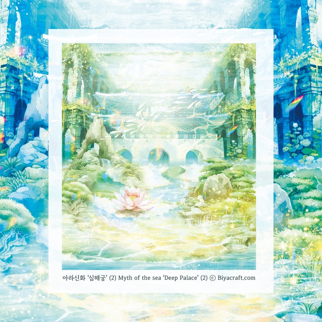 海之神话，深宫 - 贴纸 - 纸 蓝色
