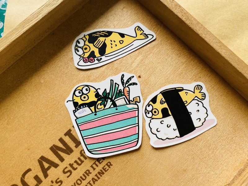 阿坊好吃贴纸 - 贴纸 - 纸 橘色