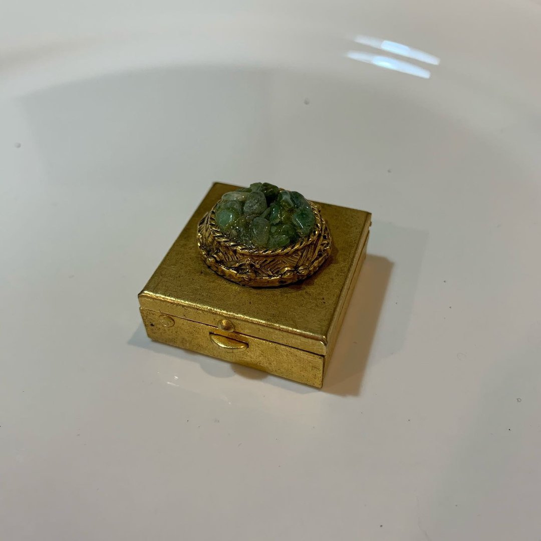 Vintage 小绿石饰品盒 - 其他 - 其他金属 