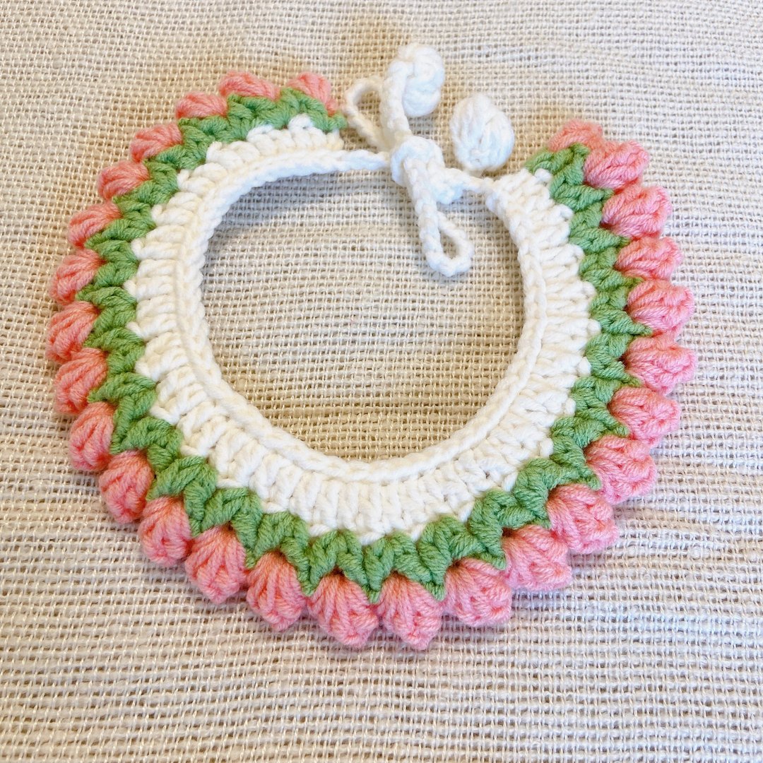 【Floral Pet Collar 2】宠物颈圈 围兜 领巾*可爱 拍照小物* - 衣/帽 - 棉 多色