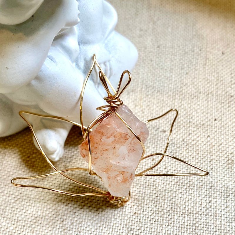 粉红火焰阿赛斯特莱-附保证书 - 项链 - 半宝石 粉红色