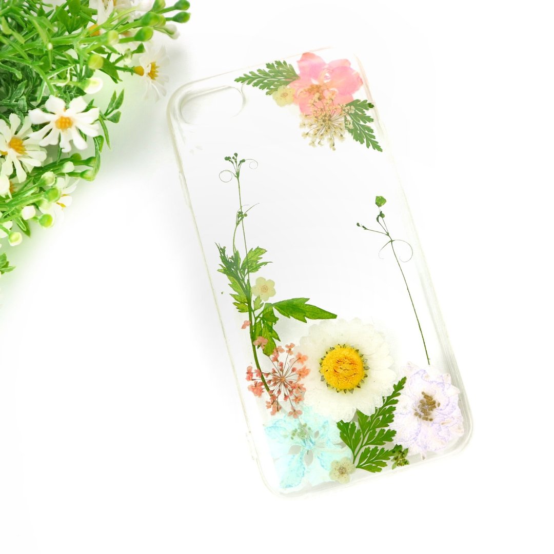 夜静 手作押花手机壳 手机保护壳 手机套 干花手机壳 真花手机壳 iPhone 7 iPhone 6 - 手机壳/手机套 - 压克力 
