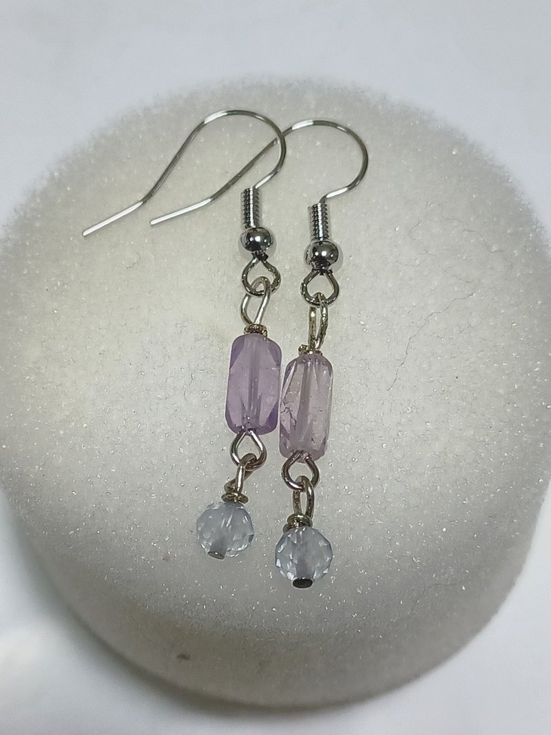 紫黄晶耳环 - 耳环/耳夹 - 半宝石 