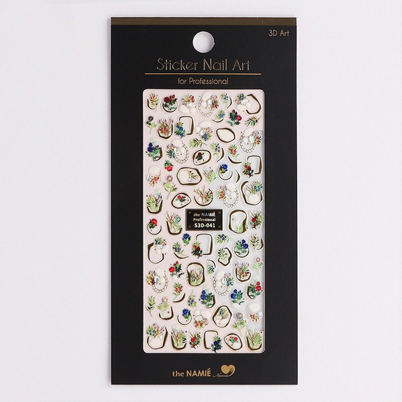 【专业用】美甲贴纸 3D Art 异国花园-金色【韩国制】 - 指甲油/指甲贴 - 纸 金色