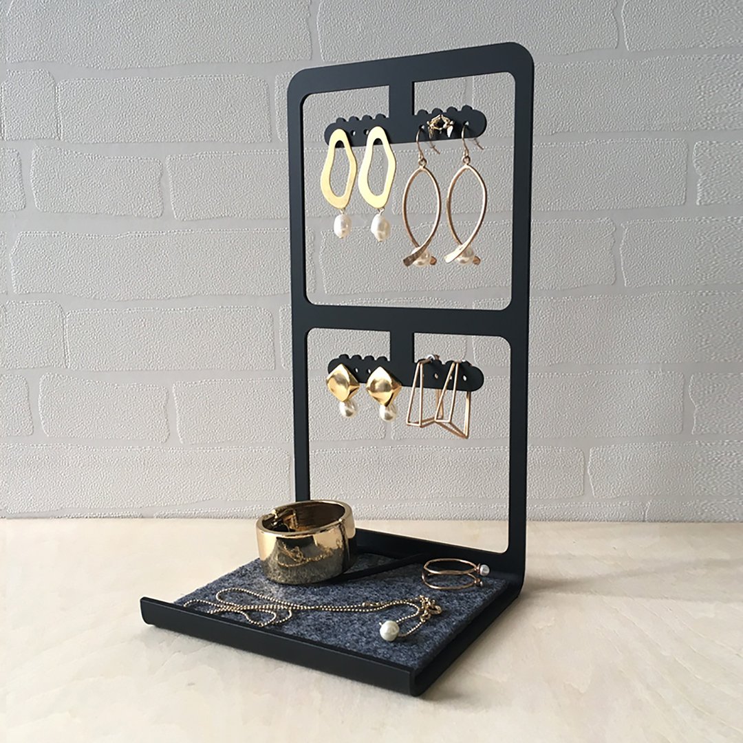 首饰座 Jewelry Organizer - 耳环/耳夹 - 塑料 黑色