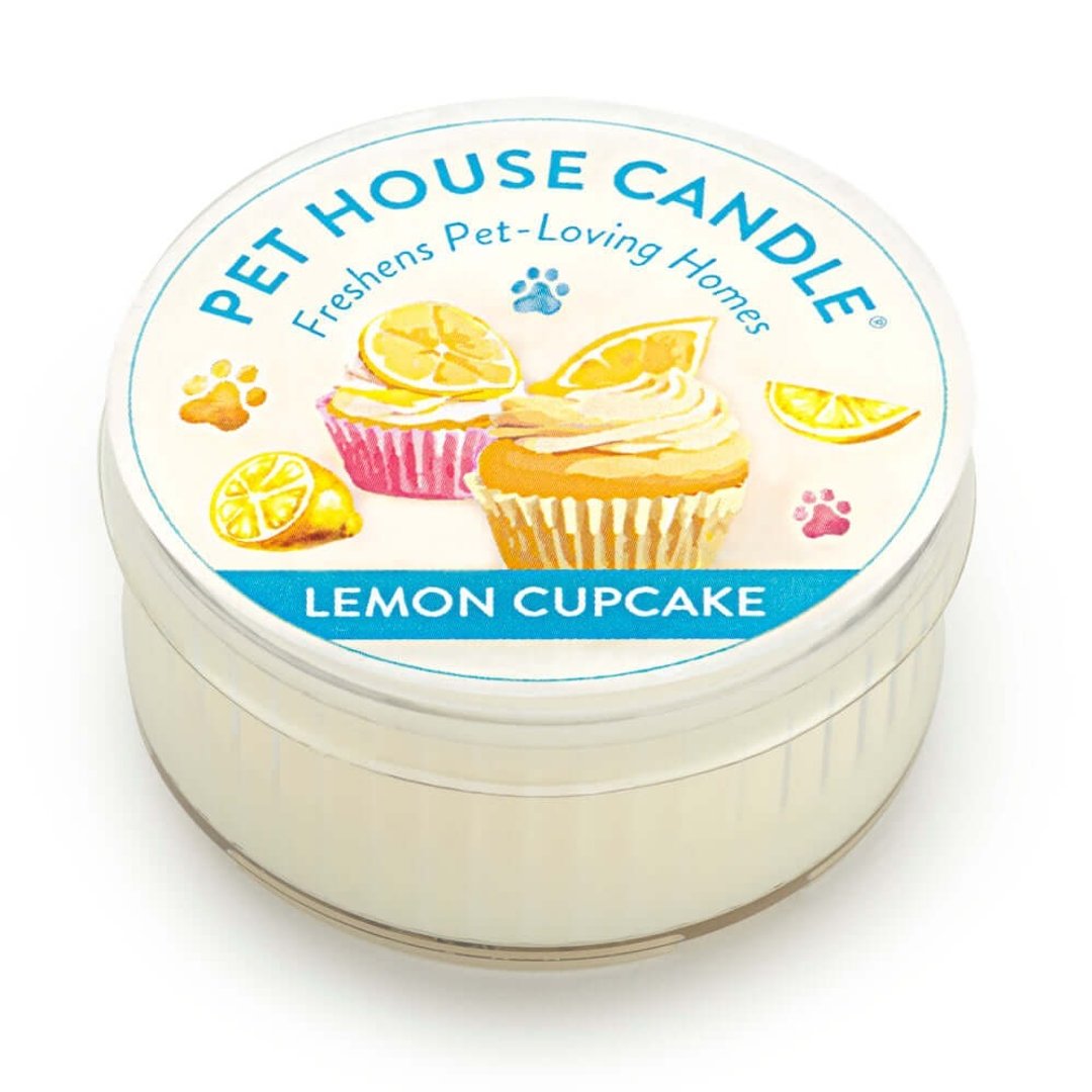【美国PET HOUSE】室内除臭宠物香氛蜡烛-柠檬杯子蛋糕43g - 蜡烛/烛台 - 蜡 