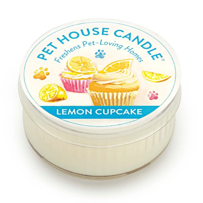 【美国PET HOUSE】室内除臭宠物香氛蜡烛-柠檬杯子蛋糕43g - 蜡烛/烛台 - 蜡 