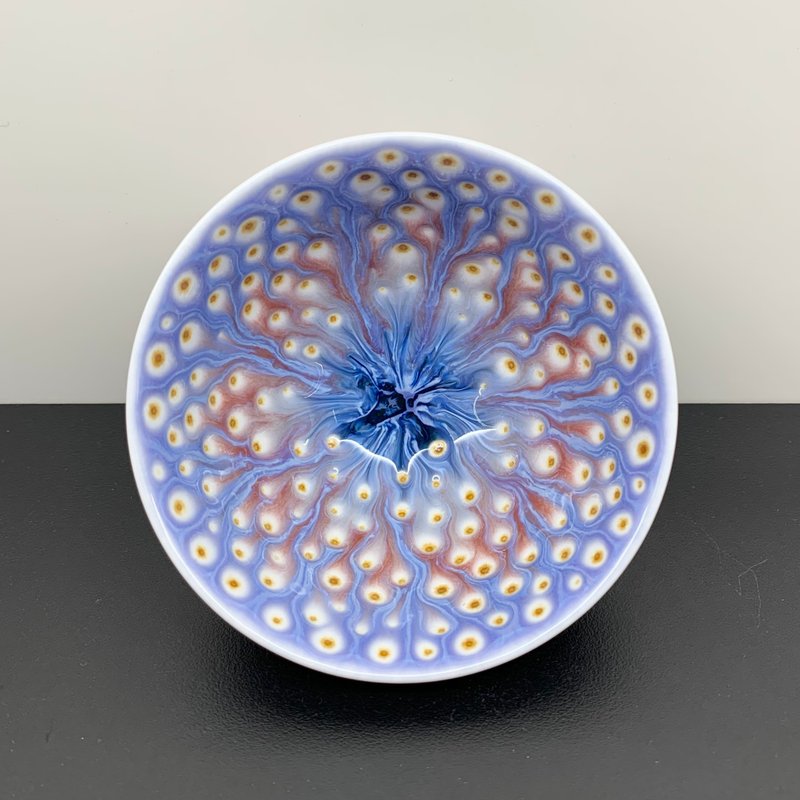 孔雀开屏 中茶碗主人杯 130ml 邱毓宁 莺歌烧 A41 - 茶具/茶杯 - 瓷 多色