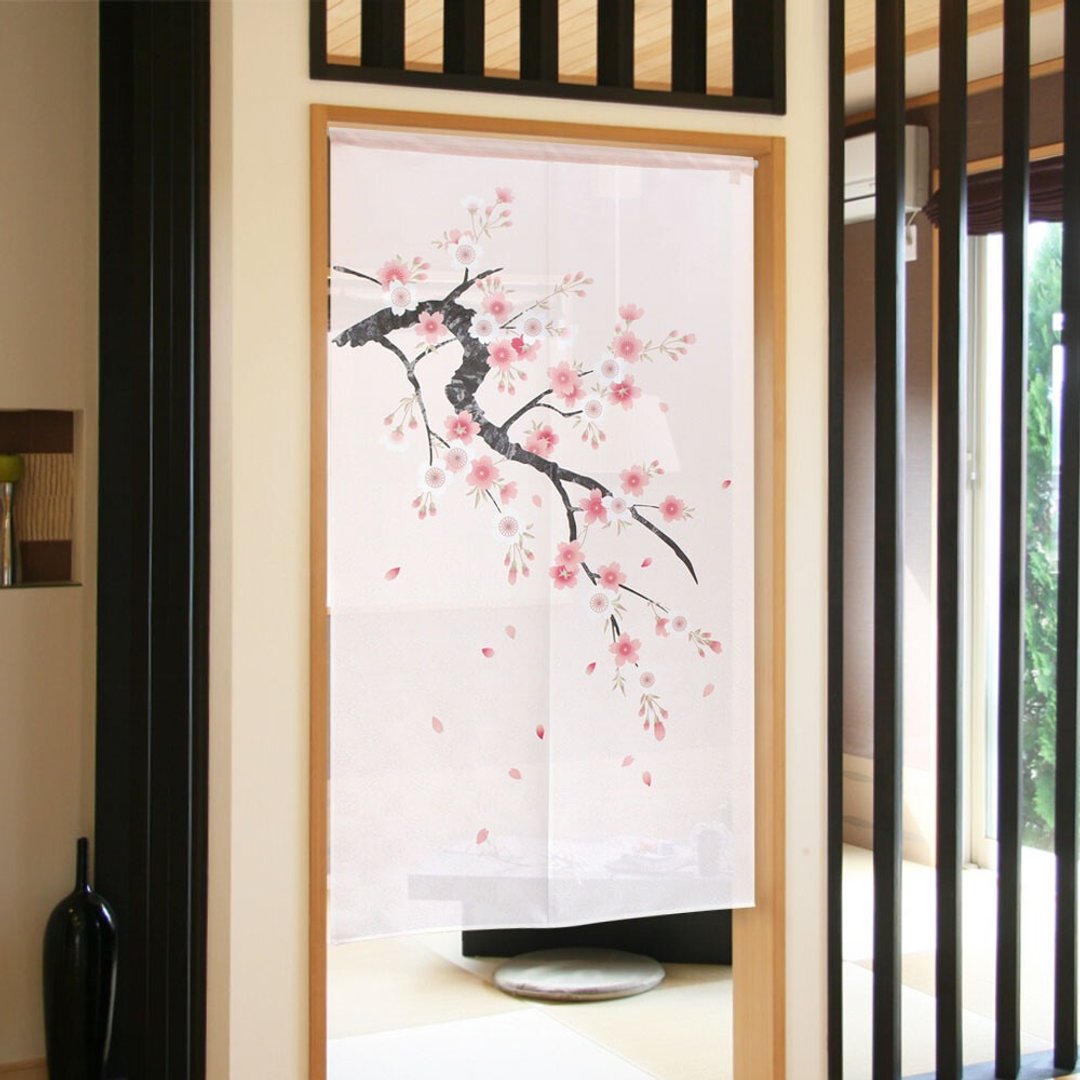 【预订】日本制 淡樱门帘 - 门帘/门牌 - 聚酯纤维 粉红色