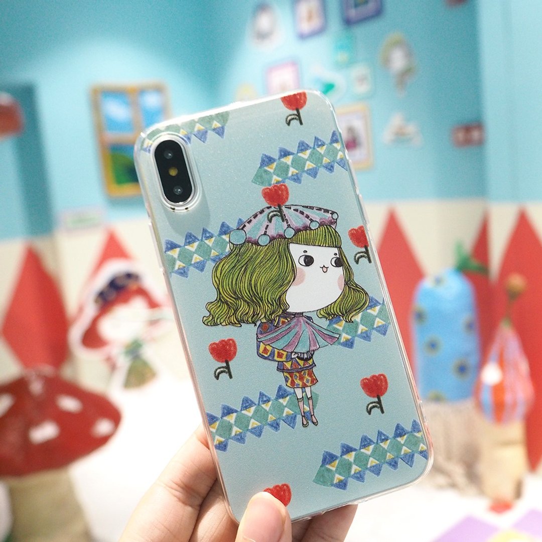 魔术师娅莉小姐马戏团方块湖水蓝雾面手机壳iPhoneXMax苹果保护套 - 手机壳/手机套 - 塑料 蓝色