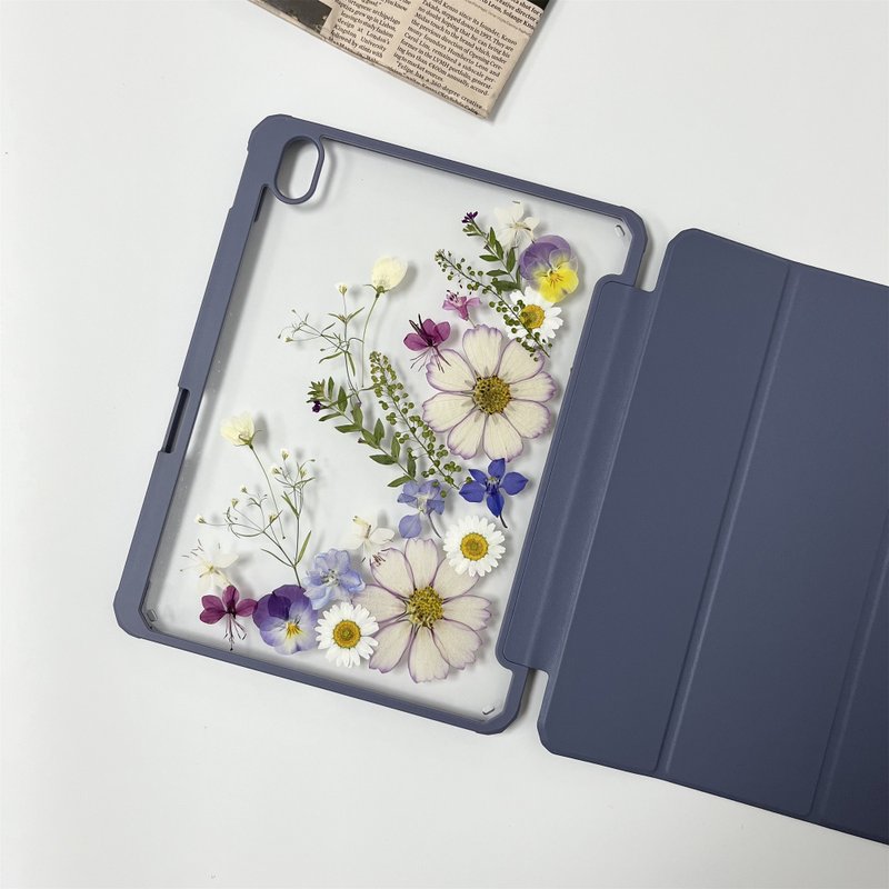 日向雏菊手作押花iPad壳 iPad Air 11寸 13寸 iPad Pro 11寸 13寸 - 手机壳/手机套 - 植物．花 