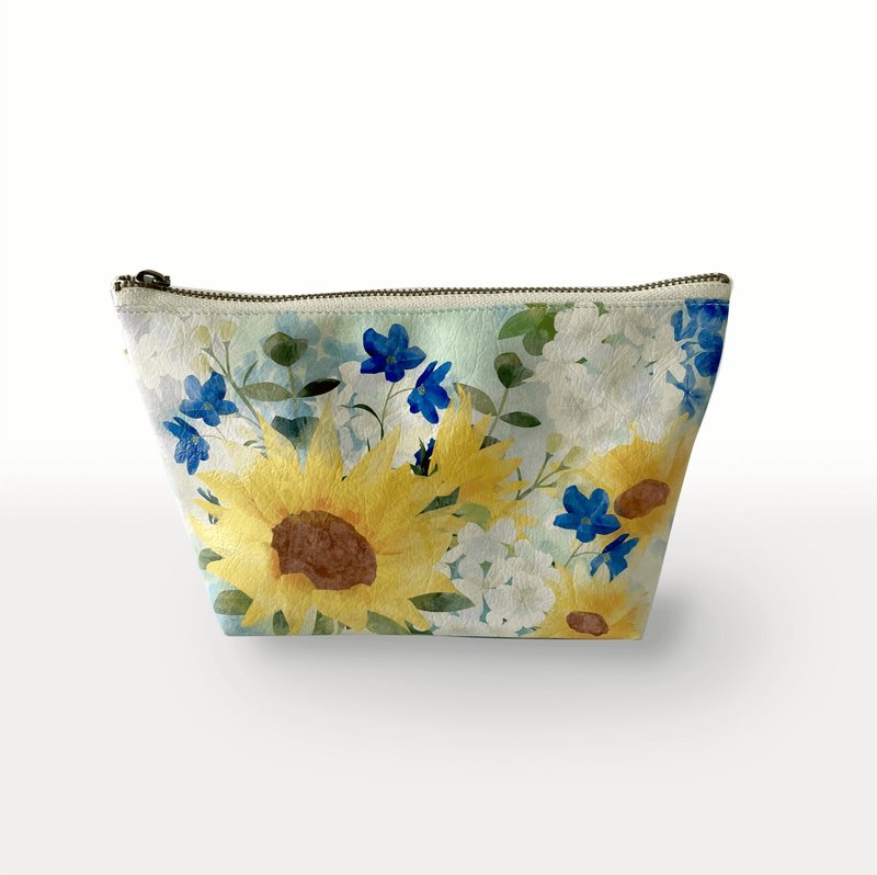 三角袋向日葵花束 - 化妆包/杂物包 - 人造皮革 多色