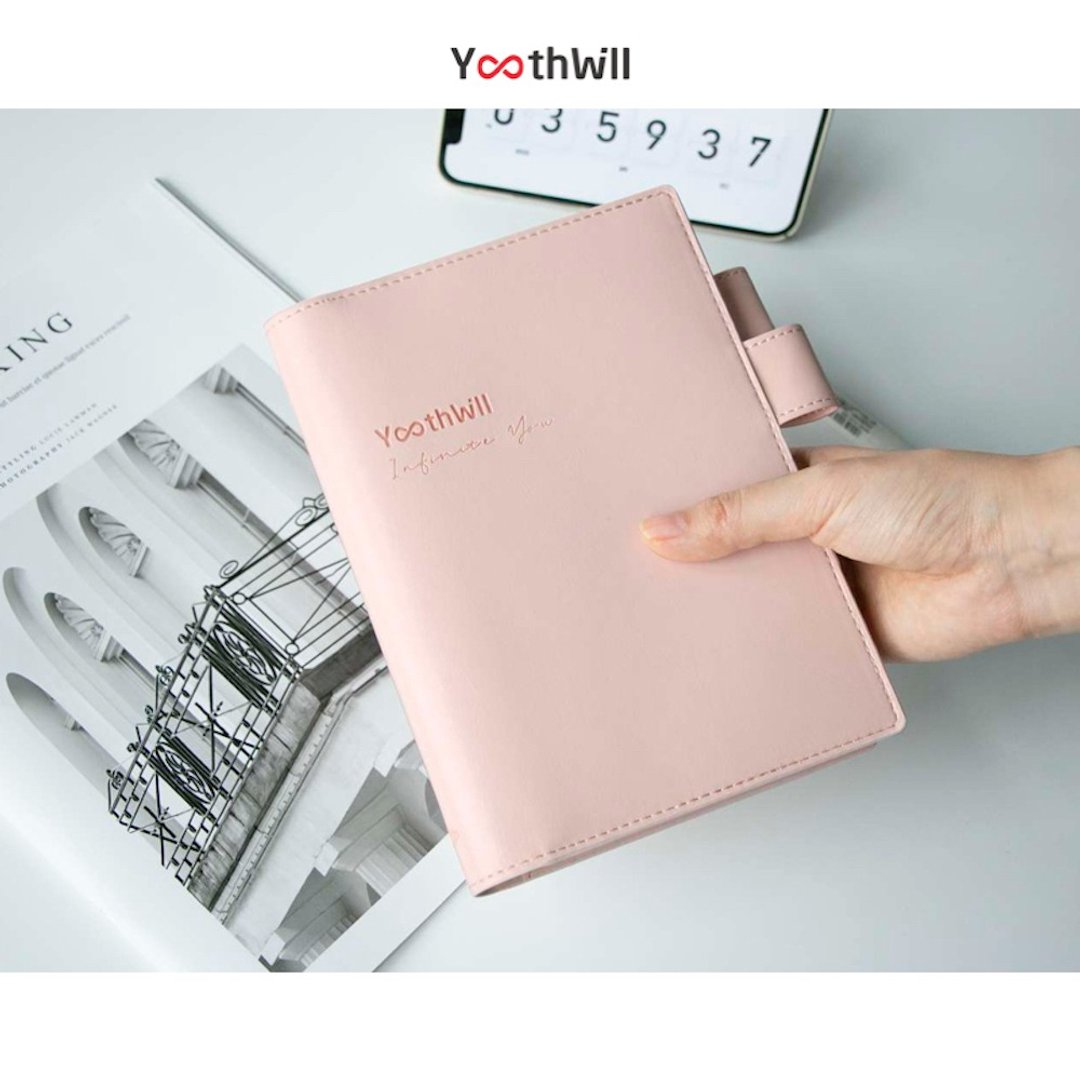 【YouthWill】 B6书衣 PU款 手帐 封皮 茱萸粉 墨绿 - 书衣/书套 - 人造皮革 粉红色
