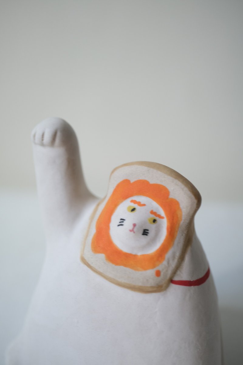 有吐司有财招财猫 - 花瓶/陶器 - 其他材质 橘色