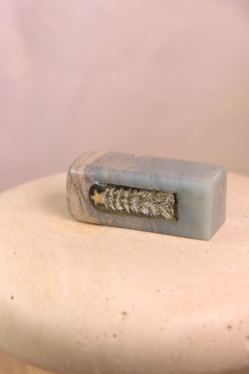 【日好手工刻印・原创树脂单章】愿望树 - 印章/印台 - 石头 蓝色