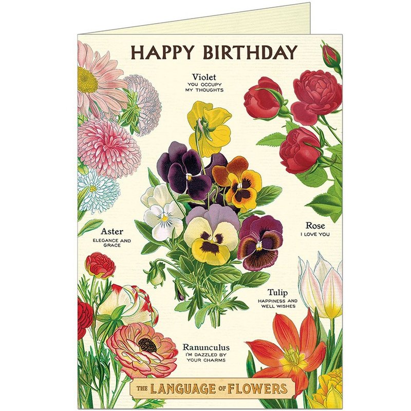 Cavallini & Co.  GREETING CARD 生日卡(大)_花语 - 卡片/明信片 - 纸 多色