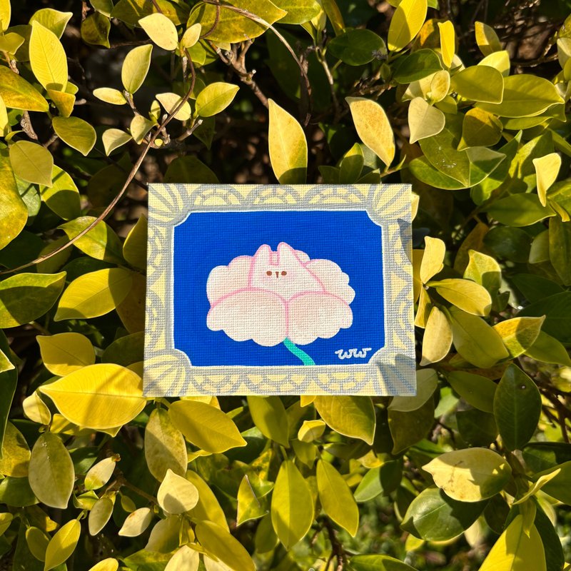 手绘小型画布 - 花与水水 - 海报/装饰画/版画 - 颜料 多色