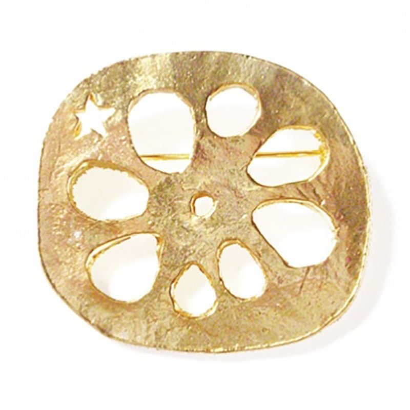 Lotus Roots Brooch Lotus Roots Brooch / Pin Brooch PB043 - 胸针 - 其他金属 金色