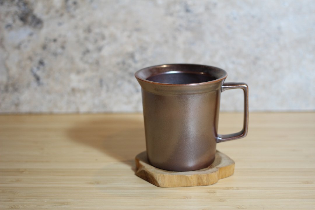 【沐春生活】240ml 柴烧古铜金 方韵杯 咖啡杯 台湾莺歌制 - 咖啡杯/马克杯 - 瓷 