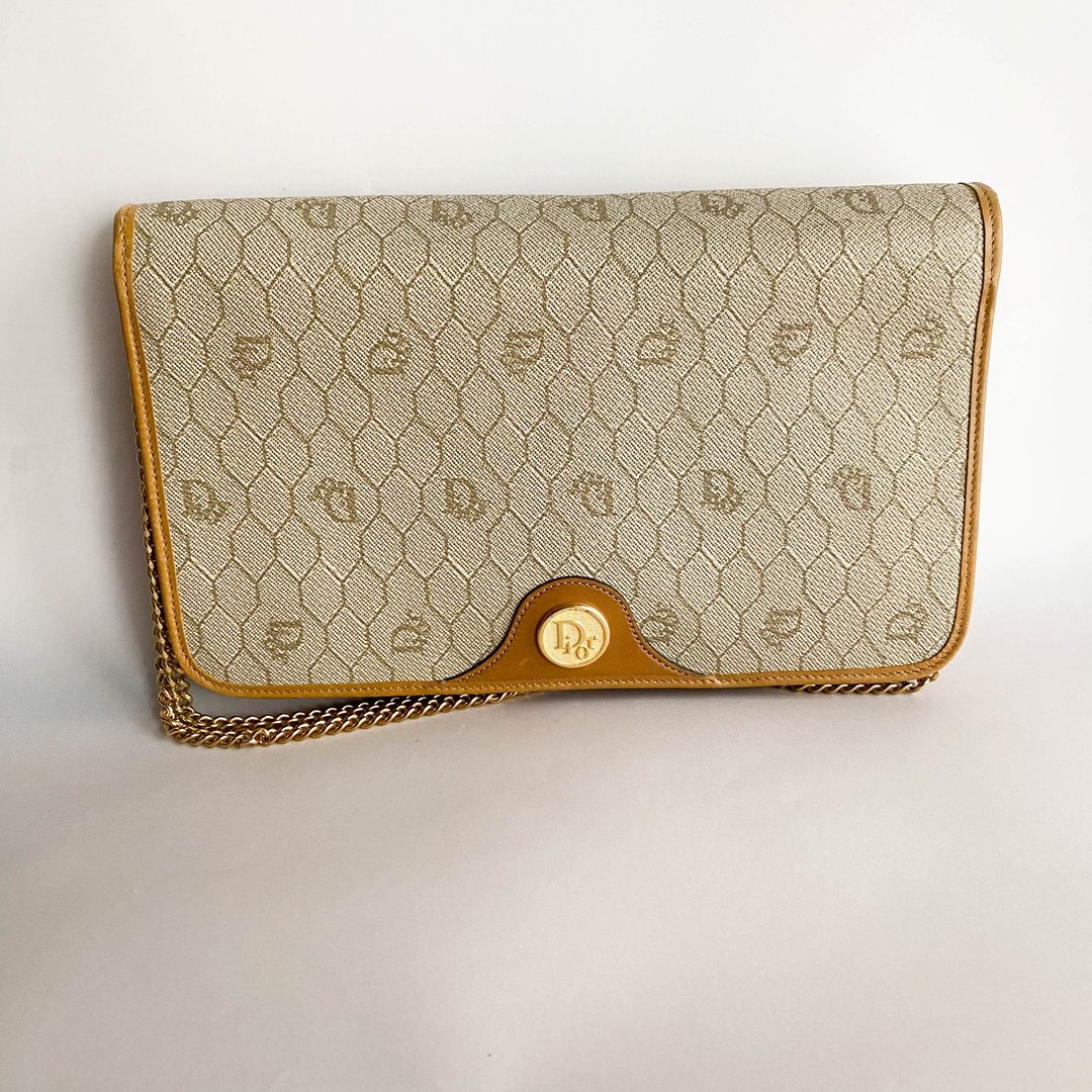 中古Christian Dior|斜背包|单肩包|侧背包|手提包|链条包 - 侧背包/斜挎包 - 真皮 咖啡色