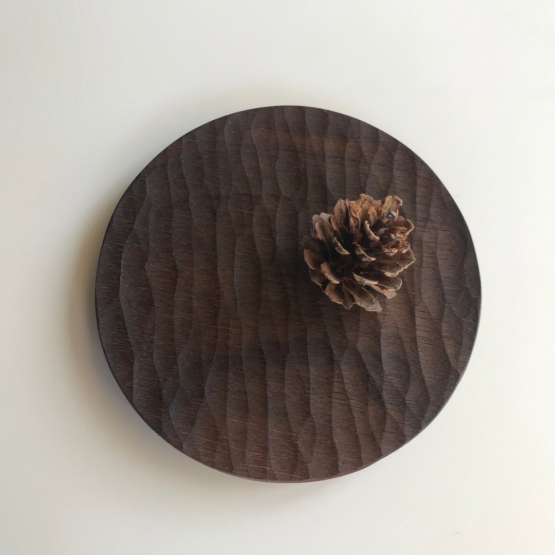 Made to order Black Walnut Roundware - 浅碟/小碟子 - 木头 咖啡色