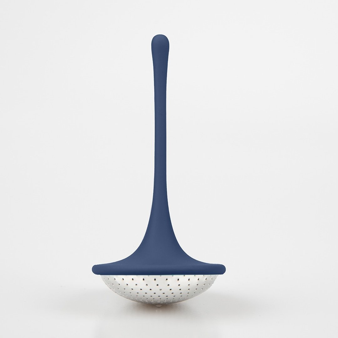 德国设计Tea-totum / Tea Infuser- 旋转陀螺泡茶隔/海军蓝色 - 茶具/茶杯 - 硅胶 蓝色
