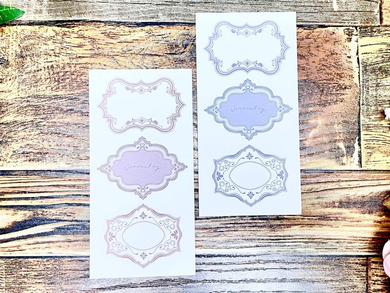 (艺术memo纸组 两款一套) 古董边框两款 202503 - 便条纸/标签贴 - 纸 多色