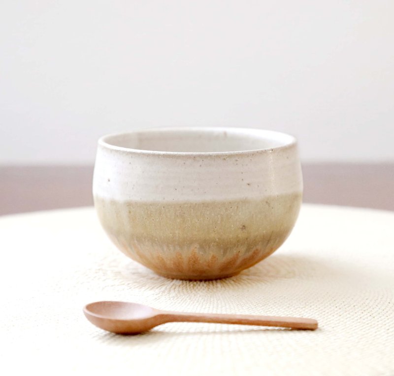 雾面釉与山吹色渲染汤杯 - 碗 - 陶 橘色