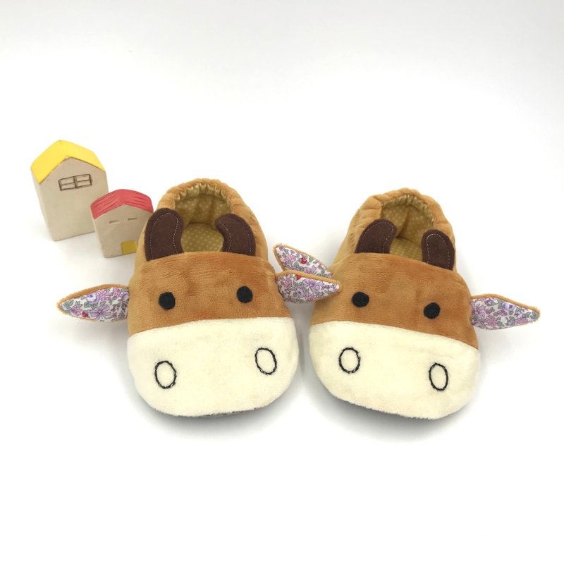 小牛造型学步鞋 - 婴儿鞋 - 棉．麻 多色