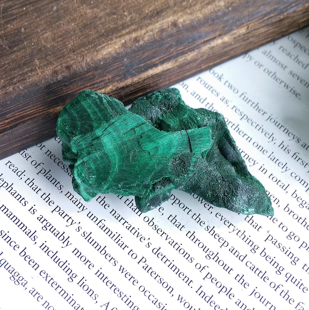 Malachite  刚果产地 丝绒 孔雀石 天然矿石 原矿 - 摆饰 - 其他材质 