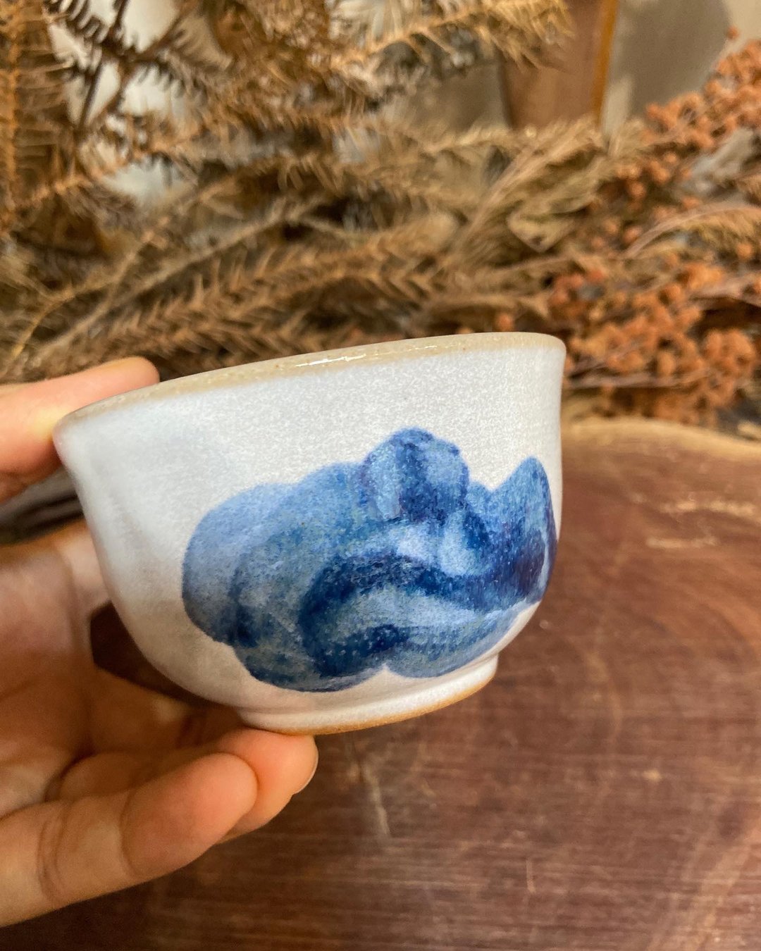 蓝染杯盘双堂课程/拉坯/上釉 - 陶艺 - 陶 