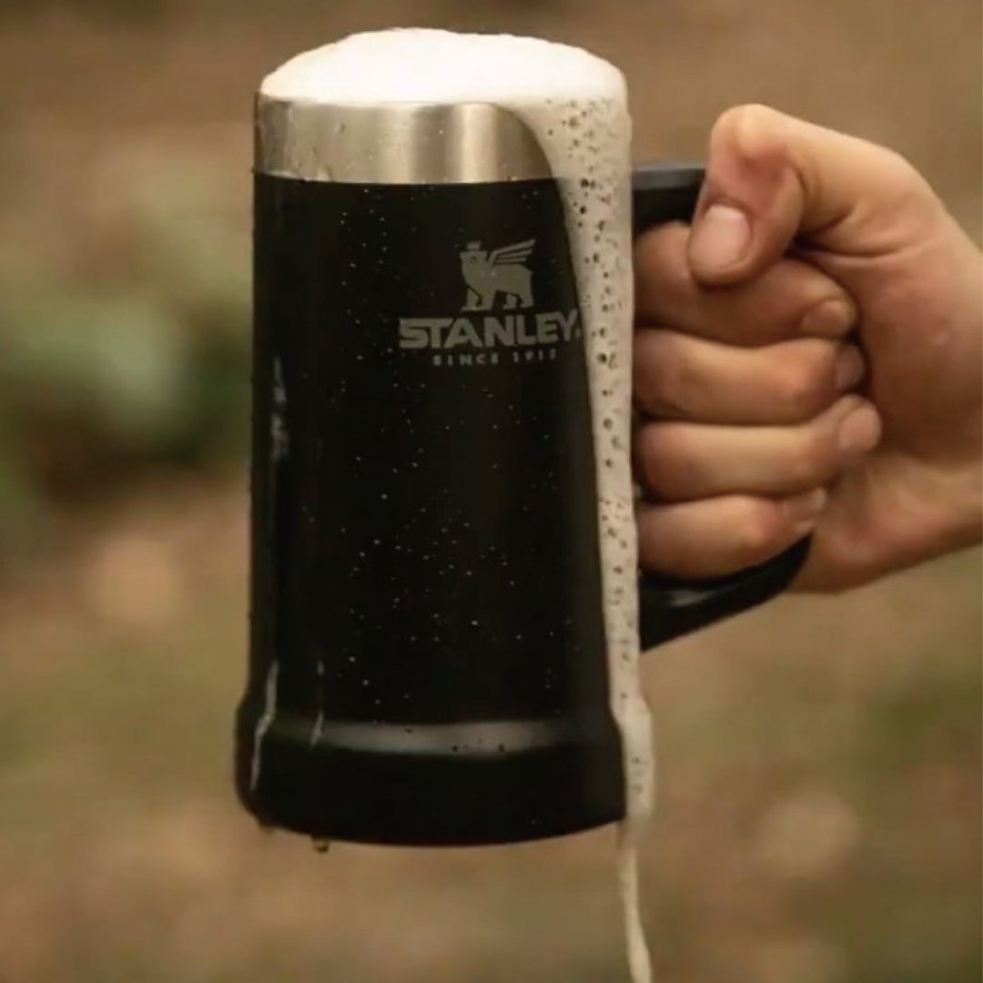 STANLEY 冒险系列 真空啤酒杯0.7L / 黑色 - 咖啡杯/马克杯 - 不锈钢 