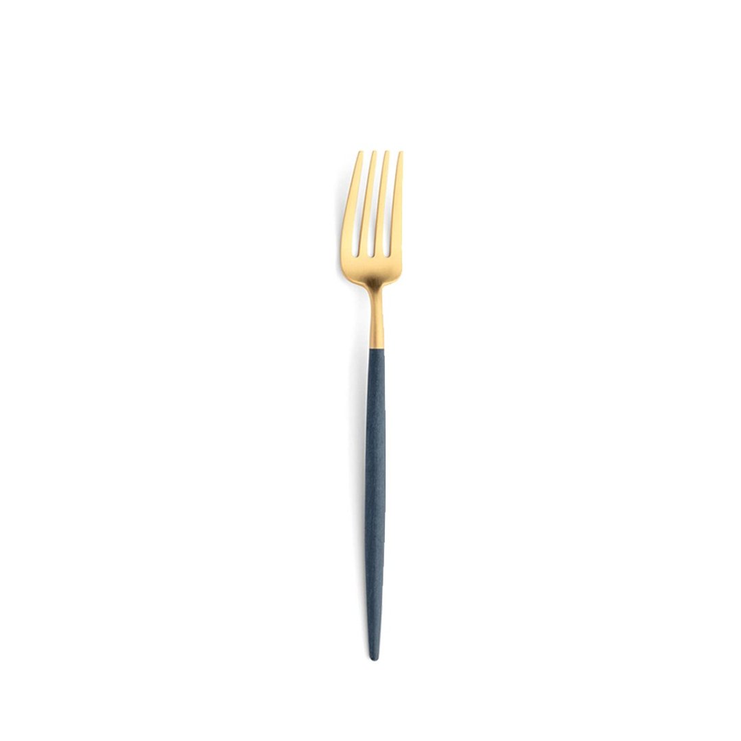 葡萄牙 Cutipol  GOA  蓝金 18.5CM 点心叉 - 餐刀/叉/匙组合 - 不锈钢 蓝色