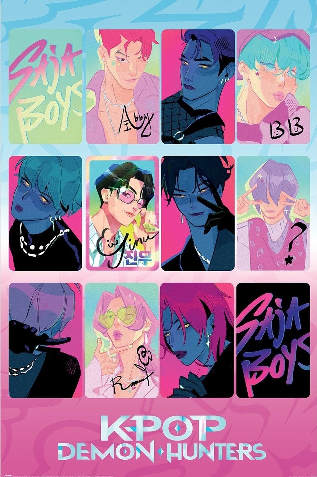 【Kpop 猎魔女团】Saja Boys 光与暗 英国进口海报 - 海报/装饰画/版画 - 纸 多色