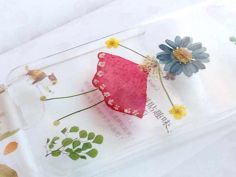 Annys workshop手作押花手机保护壳,HTC A9S适用,手舞足蹈 - 手机壳/手机套 - 塑料 红色