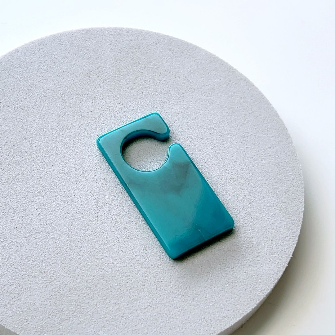 Rectangle Ear cuff - E81CBG - 耳环/耳夹 - 压克力 蓝色