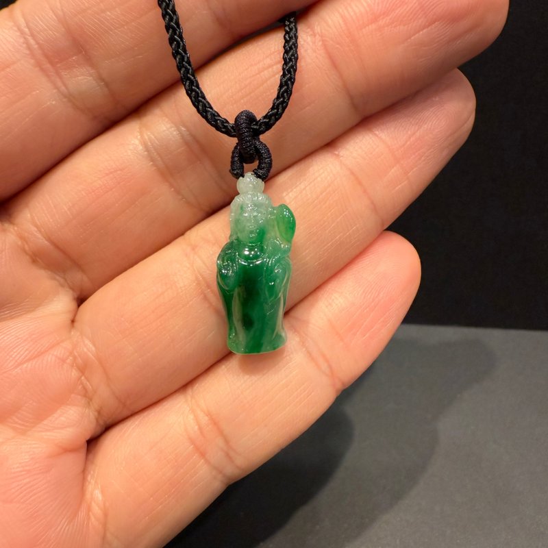 瀚玉珠宝 天然缅甸翡翠 老坑绿观音 小巧精致 精品珠宝级翡翠观音 - 其他 - 玉石 