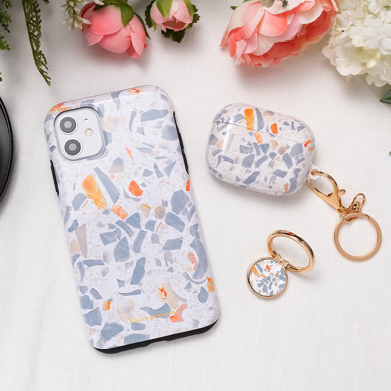 灰色水磨石 iPhone 16/15/14/13 MagSafe 手机壳 - 手机壳/手机套 - 塑料 灰色